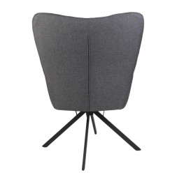 Fauteuil pivotant Washington - L 72 x P 67 x H 88 cm - Gris