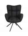 Fauteuil pivotant Washington - L 72 x P 67 x H 88 cm - Noir