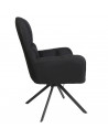 Fauteuil pivotant Washington - L 72 x P 67 x H 88 cm - Noir