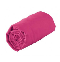 Drap housse 90 x 190 cm - Rose - 100% coton 57 fils