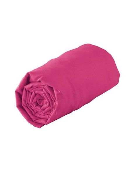 Drap housse 90 x 190 cm - Rose - 100% coton 57 fils