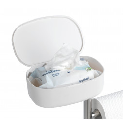 Combiné WC dérouleur papier et brosse WC - Rivazza - Blanc