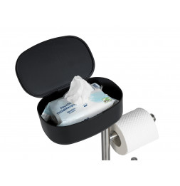 Combiné WC dérouleur papier et brosse WC - Rivazza - Noir