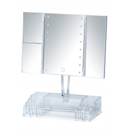 Miroir LED à poser avec organiseur - Fanano