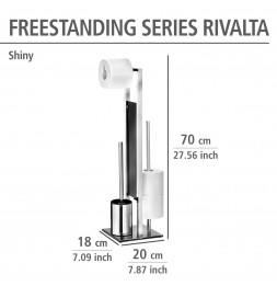 Combiné WC dérouleur papier et brosse WC - Rivalta - Inox