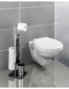 Combiné WC dérouleur papier et brosse WC - Rivalta - Inox