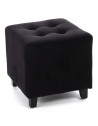 Pouf carré - Velours - Noir - Tabouret design