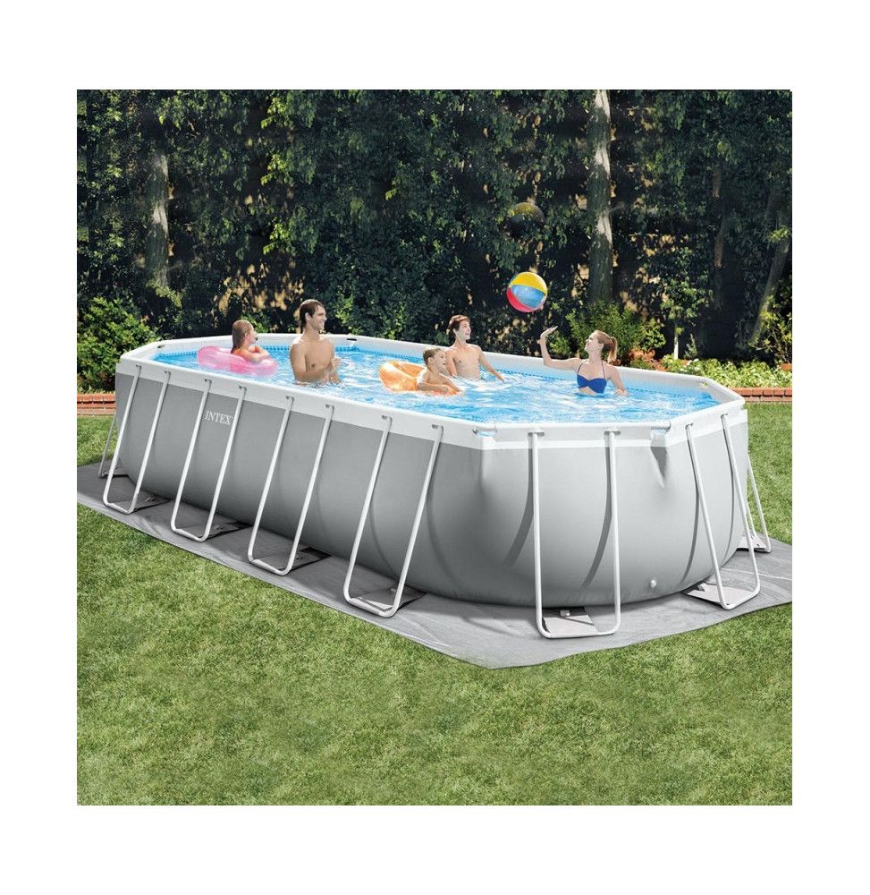 Piscine Prism Frame ovale - L 610 x l 305 x H 122 cm - Intex