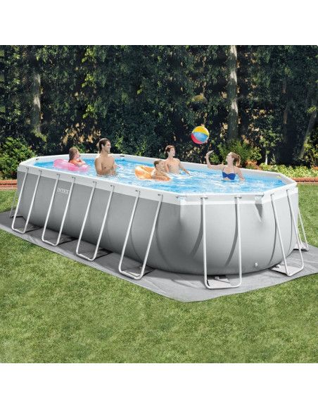 Piscine Prism Frame ovale - L 610 x l 305 x H 122 cm - Intex