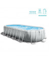 Piscine Prism Frame ovale - L 610 x l 305 x H 122 cm - Intex