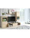 Ensemble meuble TV mural Rico - L 180 x P 38 x 140 cm - Beige