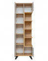 Armoire haute Bogota - L 60 x P 40 x H 192 cm - Beige et blanc