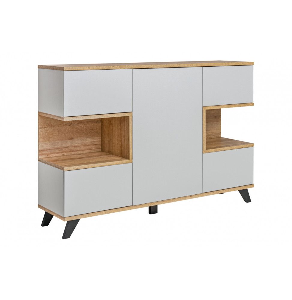 Buffet Bogota - L 160 x P 40 x H 106 cm - Beige et blanc