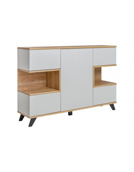 Buffet Bogota - L 160 x P 40 x H 106 cm - Beige et blanc