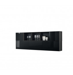 Ensemble meuble TV mural Blox SB V - L 175 x P 32 x H 70 cm - Noir