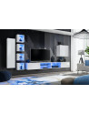 Ensemble meuble TV mural Switch XXVI - L 320 x P 40 x H 150 cm - Blanc