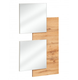Panneau mural avec miroirs Easy I - L 60 x P 4 x H 100 cm - Marron