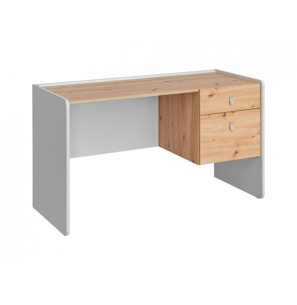 Bureau Vivero - L 134 x P 57 x H 78 cm - Gris et marron