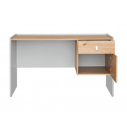 Bureau Vivero - L 134 x P 57 x H 78 cm - Gris et marron