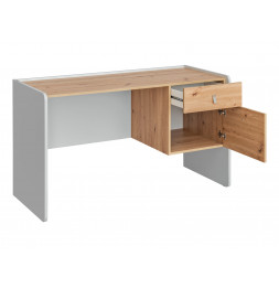 Bureau Vivero - L 134 x P 57 x H 78 cm - Gris et marron