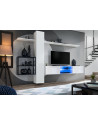 Ensemble meuble TV mural Switch Met V - L 270 x P 40 x H 180 cm - Blanc