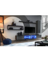 Ensemble meuble TV mural Switch Met IV - L 300 x P 40 x H 170 cm - Gris