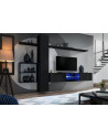 Ensemble meuble TV mural Switch Met V - L 270 x P 40 x H 180 cm - Noir