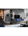 Ensemble meuble TV mural Switch Met VI - L 270 x P 40 x H 176 cm - Gris