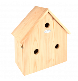 Nichoir maison - L 16,4 x l 33,3 x H 35,8 cm - Pin