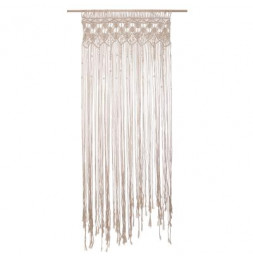 Rideau fil macramé - 90 x 200 cm - Beige