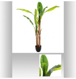 Bananier double - H 160 cm - Plante artificielle