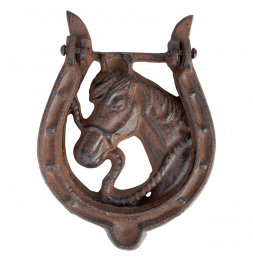 Heurtoir de porte - L 2,9 x l 11,7 x H 16 cm - Tête de cheval