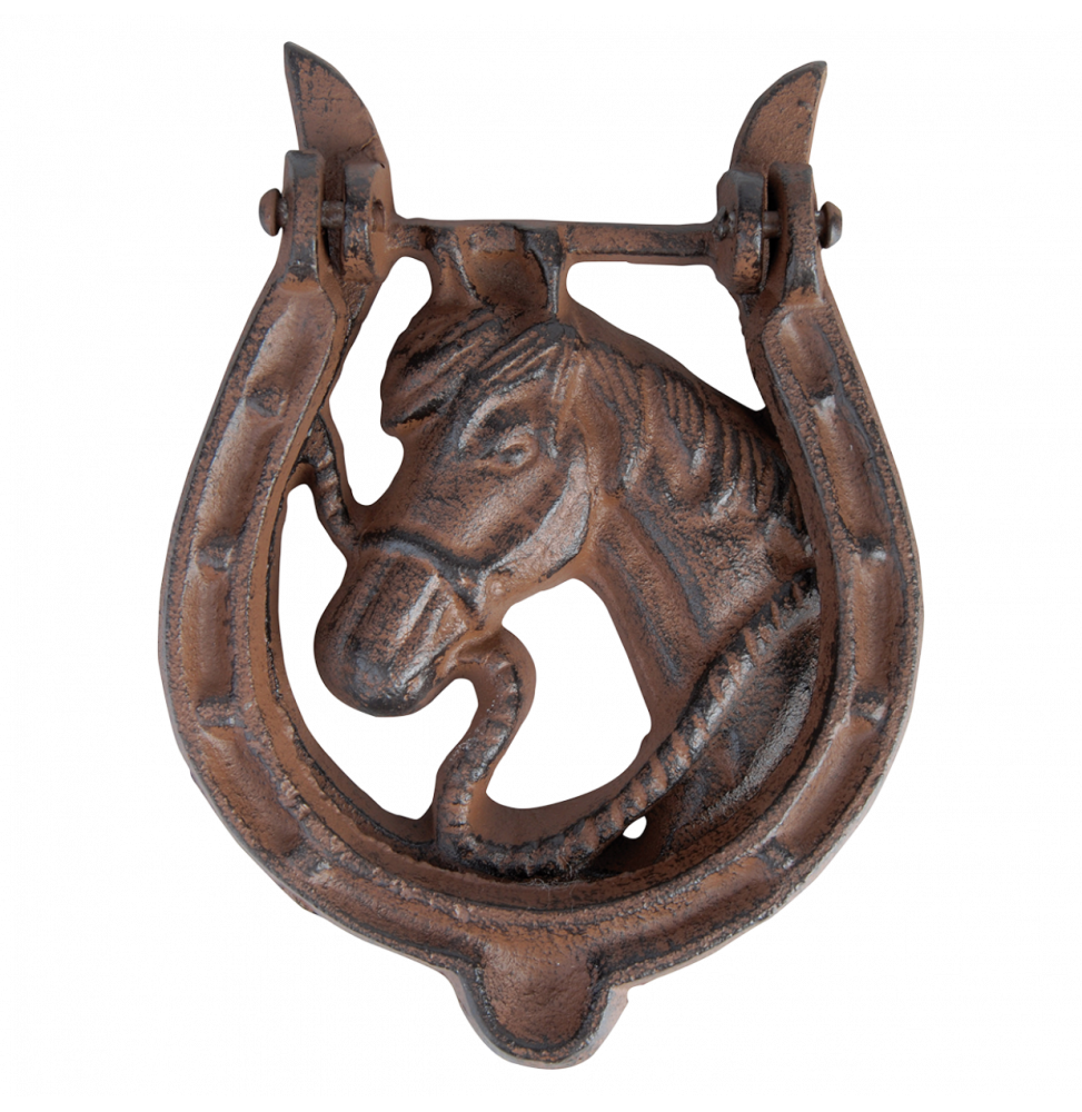 Heurtoir de porte - L 2,9 x l 11,7 x H 16 cm - Tête de cheval