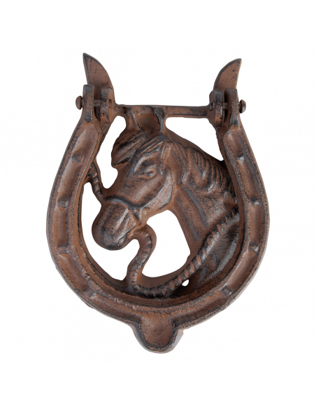 Heurtoir de porte - L 2,9 x l 11,7 x H 16 cm - Tête de cheval