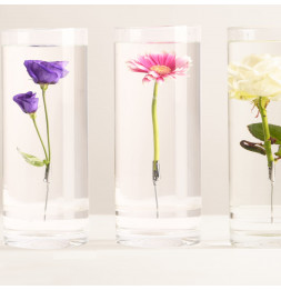 Vase Fleur immergée - D 12,2 x H 30 cm - Verre