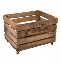 Cageot de pommes - L 40 x l 49,5 x H 35,2 cm - Bois