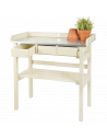 Table de jardinage - L 38 x l 78 x H 82,5 cm - Blanc