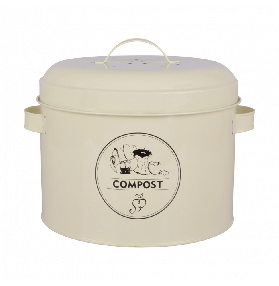 Composteur de cuisine - 6,3 L - Acier au carbone