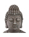 Bouddha effet bois - H 48 cm - Gris