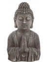 Bouddha effet bois - H 48 cm - Gris