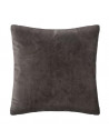 Coussin en velours - L 40 cm x l 40 cm - Gris et doré