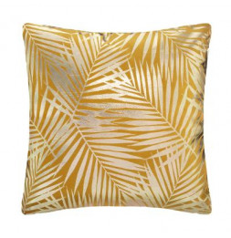 Coussin en velours - L 40 cm x l 40 cm - Ocre