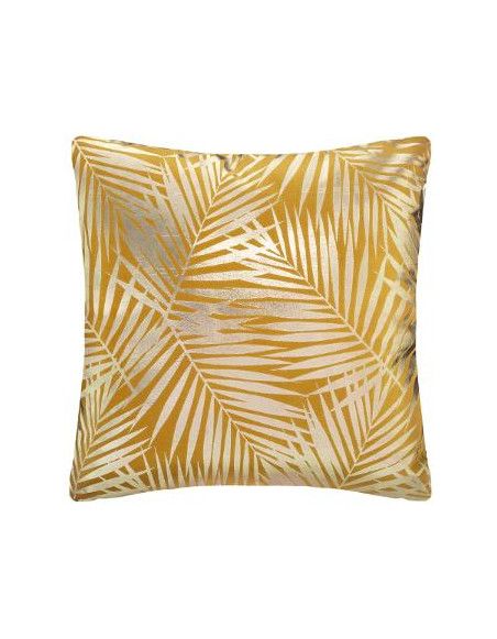 Coussin en velours - L 40 cm x l 40 cm - Ocre