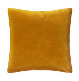 Coussin en velours - L 40 cm x l 40 cm - Ocre