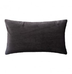 Coussin en velours - L 50 cm x l 30 cm - Gris