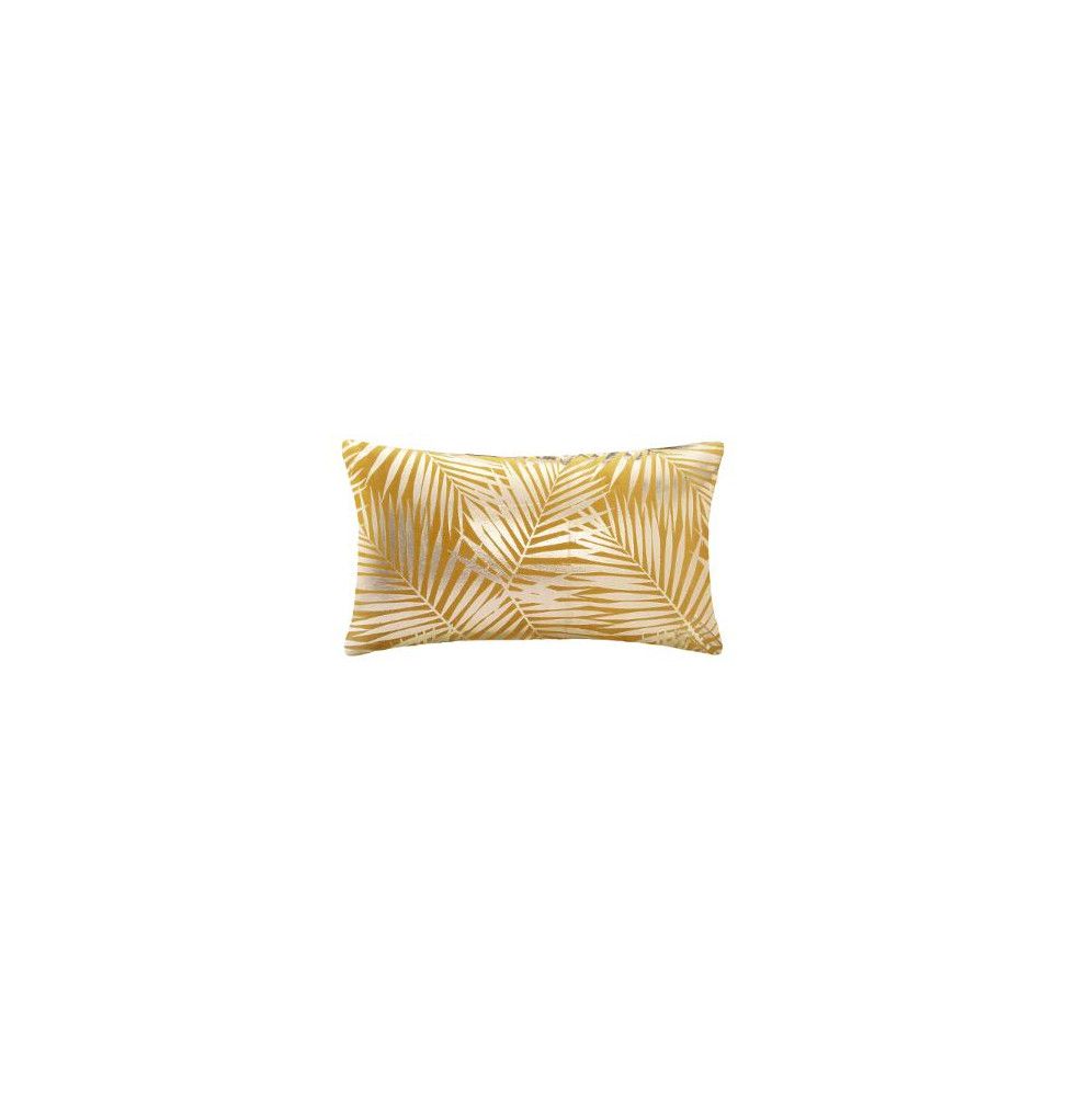 Coussin en velours - L 50 cm x l 30 cm - Ocre