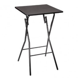 Table de bar pliante - H 103 cm - Noir