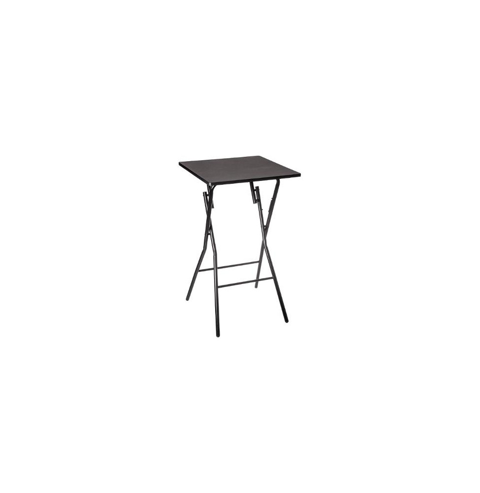 Table de bar pliante - H 103 cm - Noir