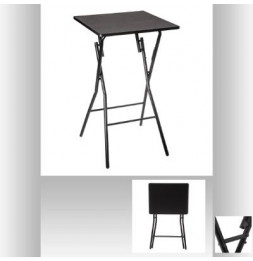 Table de bar pliante - H 103 cm - Noir