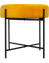 Tabouret en velours - H 45 cm - Ocre